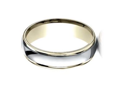 White gold and gold wedding band