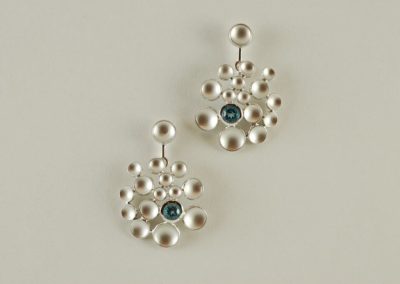 Sterling silver blue topaz earrings