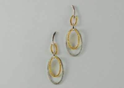 Sterling silver earrings plated with yellow gold