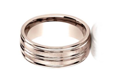 14 kt rose gold carved wedding band