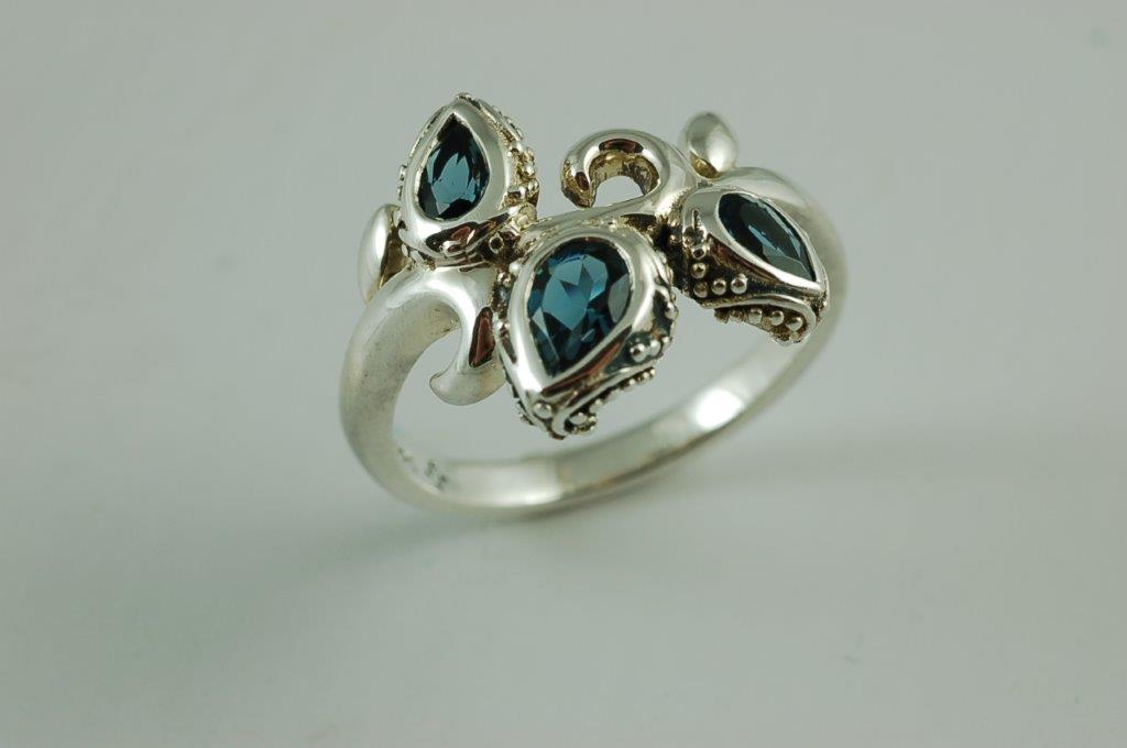 blue topaz rings