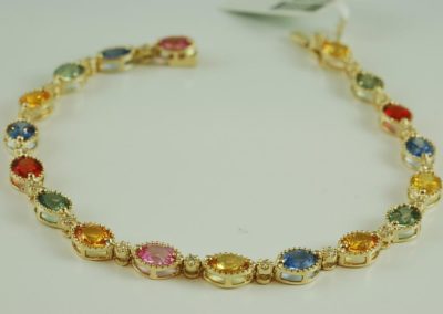 multicolored sapphire bracelet