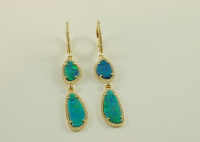 opal and diamond earrings