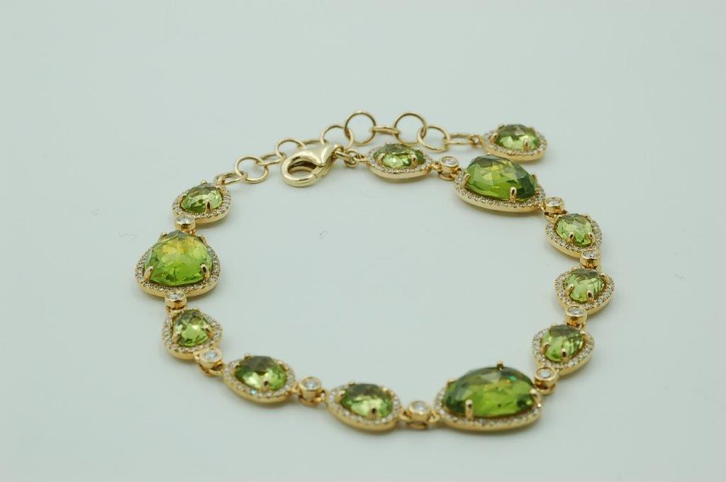 peridot bracelets