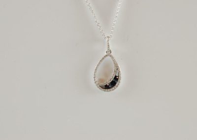 sapphire and diamond pendant