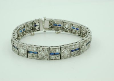 sapphire and diamond vintage bracelet