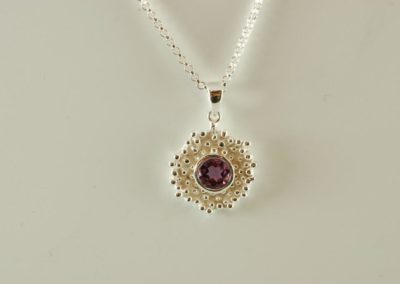 sterling silver amethyst pendant