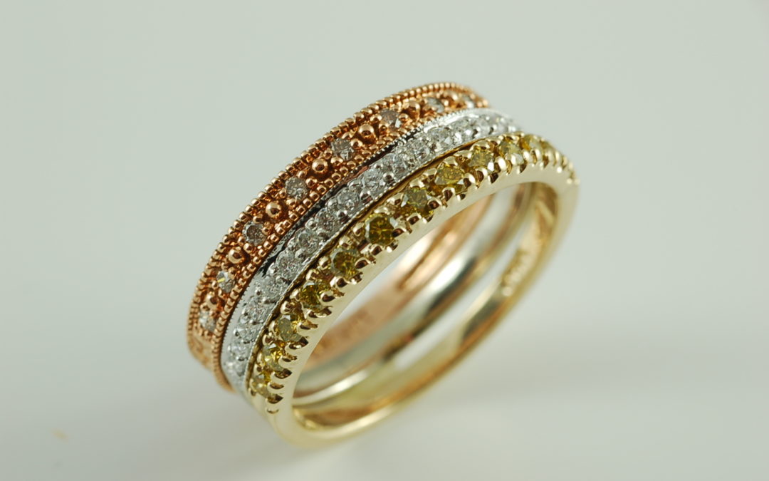 Yellow, Rose, and White Gold